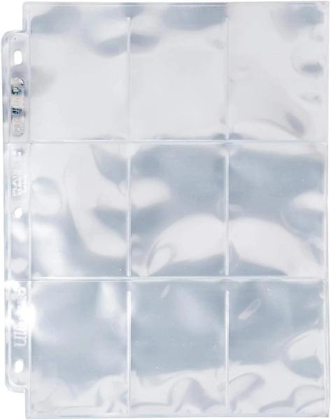 100 Ultra Pro 9 Pocket Pages Silver Series Ordnerseiten Sammelkarten Album